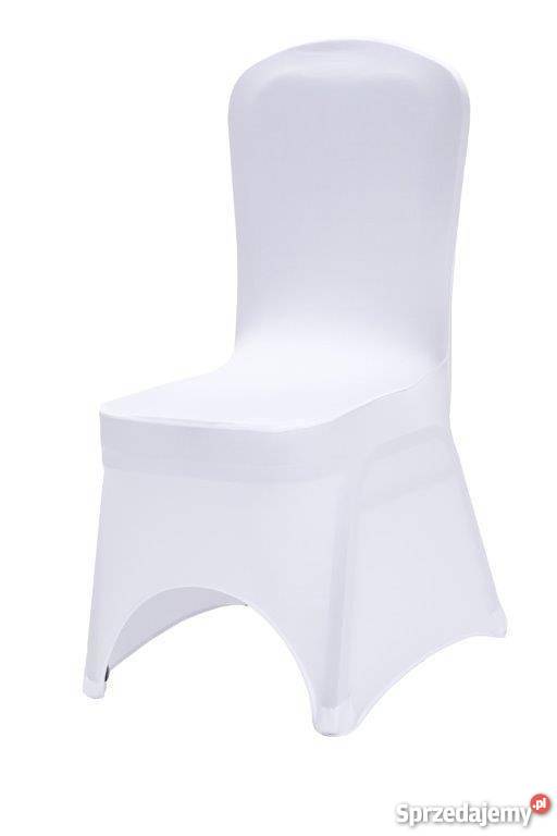 Pokrowiec na krzesło sztaplowane biały